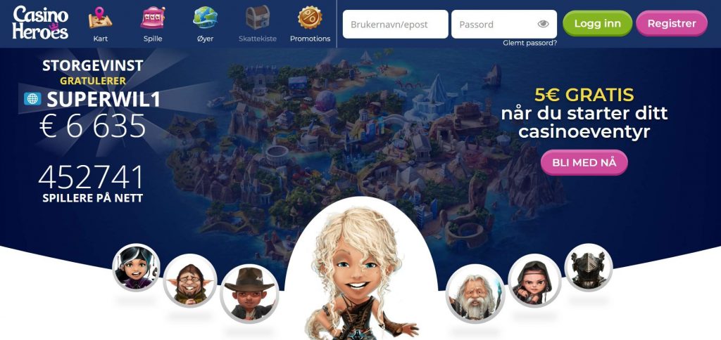 Casino Heroes Norge 2019